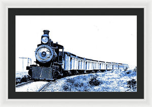 Scenic - Blue Train Coming - Framed Print