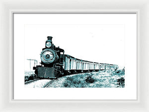 Scenic - Bluegreen Train Coming - Framed Print