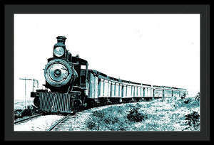 Scenic - Bluegreen Train Coming - Framed Print