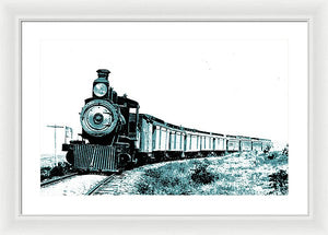 Scenic - Bluegreen Train Coming - Framed Print