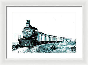 Scenic - Bluegreen Train Coming - Framed Print