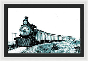 Scenic - Bluegreen Train Coming - Framed Print