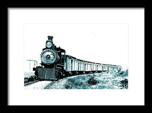 Scenic - Bluegreen Train Coming - Framed Print