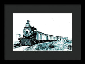 Scenic - Bluegreen Train Coming - Framed Print