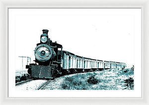 Scenic - Bluegreen Train Coming - Framed Print