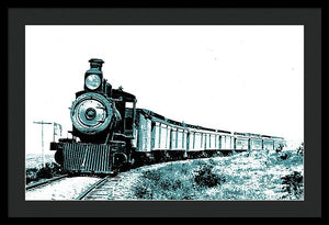 Scenic - Bluegreen Train Coming - Framed Print