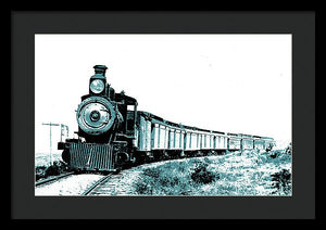 Scenic - Bluegreen Train Coming - Framed Print