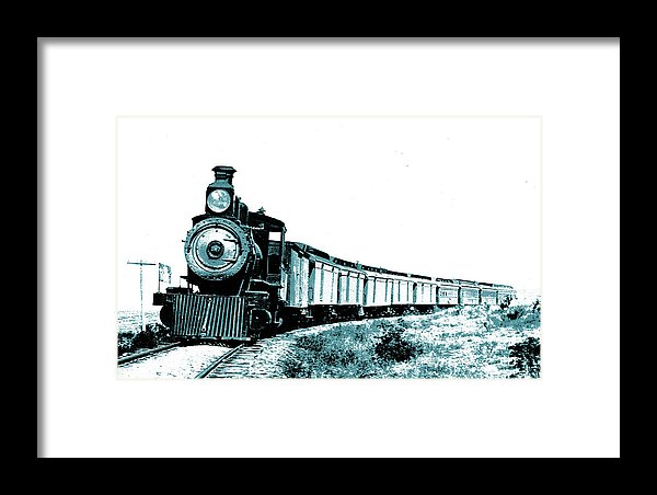 Scenic - Bluegreen Train Coming - Framed Print