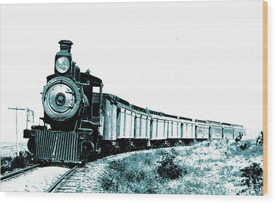 Scenic - Bluegreen Train Coming - Wood Print