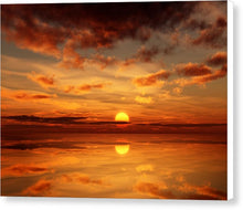 Load image into Gallery viewer, Scenic Golden Sun Over The Water - Canvas Print