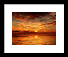 Load image into Gallery viewer, Scenic Golden Sun Over The Water - Framed Print