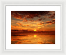 Load image into Gallery viewer, Scenic Golden Sun Over The Water - Framed Print