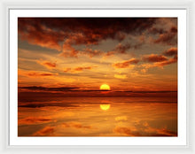 Load image into Gallery viewer, Scenic Golden Sun Over The Water - Framed Print