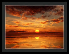 Load image into Gallery viewer, Scenic Golden Sun Over The Water - Framed Print