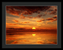 Load image into Gallery viewer, Scenic Golden Sun Over The Water - Framed Print