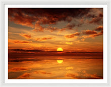 Load image into Gallery viewer, Scenic Golden Sun Over The Water - Framed Print