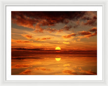 Load image into Gallery viewer, Scenic Golden Sun Over The Water - Framed Print