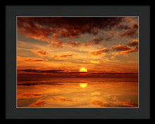 Load image into Gallery viewer, Scenic Golden Sun Over The Water - Framed Print