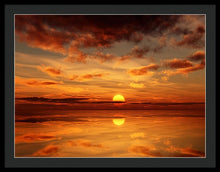 Load image into Gallery viewer, Scenic Golden Sun Over The Water - Framed Print