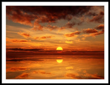 Load image into Gallery viewer, Scenic Golden Sun Over The Water - Framed Print