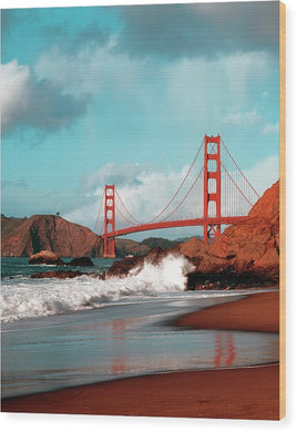 Scenic Photo - Golden Gate Bridge - Wood Print