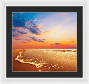 Scenic - The Glowing Beach - Framed Print