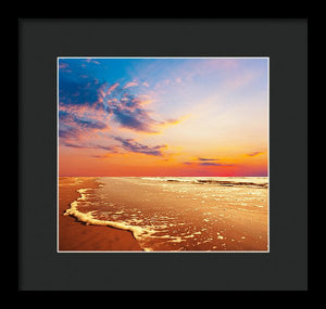 Scenic - The Glowing Beach - Framed Print