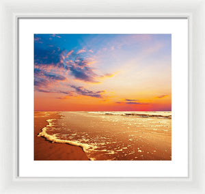 Scenic - The Glowing Beach - Framed Print