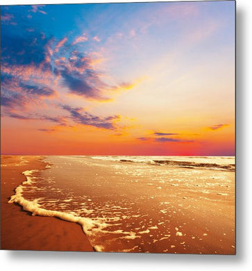 Scenic - The Glowing Beach - Metal Print