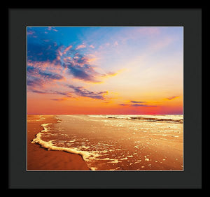 Scenic - The Glowing Beach - Framed Print