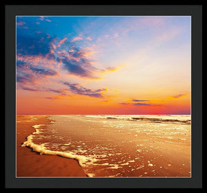 Scenic - The Glowing Beach - Framed Print