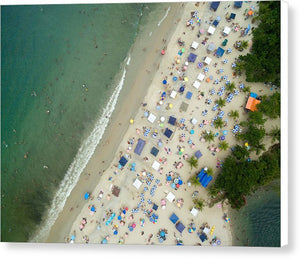 Scenic View Of A Crowded Beach - Canvas Print