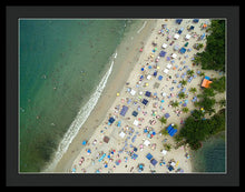 Load image into Gallery viewer, Scenic View Of A Crowded Beach - Framed Print