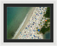 Load image into Gallery viewer, Scenic View Of A Crowded Beach - Framed Print