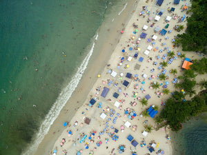 Scenic View Of A Crowded Beach - Art Print