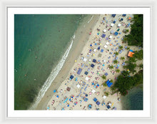 Load image into Gallery viewer, Scenic View Of A Crowded Beach - Framed Print