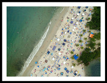 Load image into Gallery viewer, Scenic View Of A Crowded Beach - Framed Print