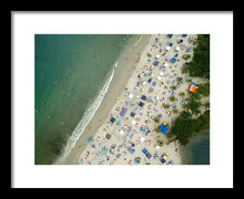 Load image into Gallery viewer, Scenic View Of A Crowded Beach - Framed Print