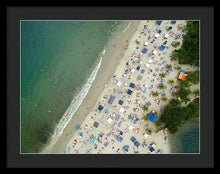 Load image into Gallery viewer, Scenic View Of A Crowded Beach - Framed Print