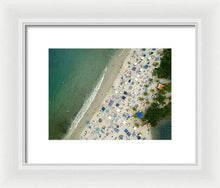 Load image into Gallery viewer, Scenic View Of A Crowded Beach - Framed Print