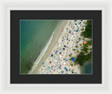 Load image into Gallery viewer, Scenic View Of A Crowded Beach - Framed Print