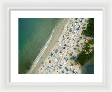 Load image into Gallery viewer, Scenic View Of A Crowded Beach - Framed Print