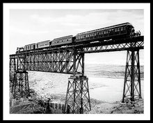 Load image into Gallery viewer, Scenic View - Train On Bridge - Framed Print