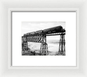 Scenic View - Train On Bridge - Framed Print