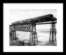 Load image into Gallery viewer, Scenic View - Train On Bridge - Framed Print