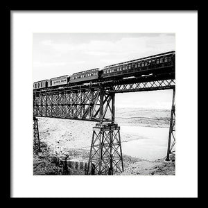 Scenic View - Train On Bridge - Framed Print