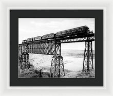 Load image into Gallery viewer, Scenic View - Train On Bridge - Framed Print