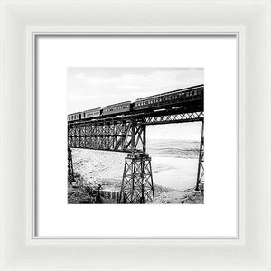 Scenic View - Train On Bridge - Framed Print