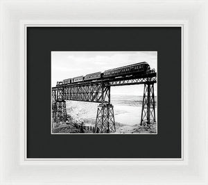 Scenic View - Train On Bridge - Framed Print