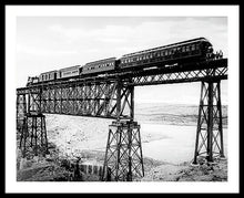 Load image into Gallery viewer, Scenic View - Train On Bridge - Framed Print